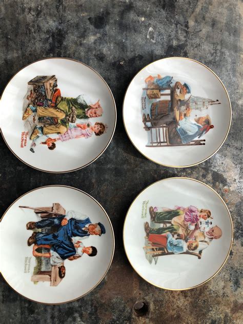 norman rockwell plates worth|norman rockwell price guide.